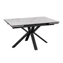 Обеденный стол прямоугольный Терминал Parma 140-200x75x140 см керамика цвет мрамор белый