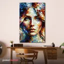 Картина без рамки Postermarket Девушка витраж 110x70 см