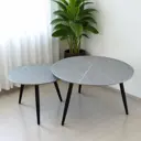 Журнальный столик Okayкруглый Cecilia Bulgarian grey 70x70 см серый, 2 шт
