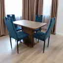 Набор кухонного стола и стульев Accent dc611-1 Терминал 4 стула каркас ЛДСП цвет синий