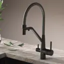 Смеситель для кухни Esko line EL_MGN flex total black гибкий излив 20 см цвет черный