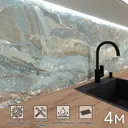 Стеновая панель матовая Фартукофф ФФ-531 400x60x0.1 см ПВХ цвет серо-коричневый/черный/белый