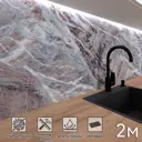 Стеновая панель матовая Фартукофф ФФ-533 200x60x0.1 см ПВХ цвет серо-коричневый/черный/белый