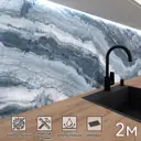 Стеновая панель матовая Фартукофф ФФ-534 200x60x0.1 см ПВХ цвет серо-коричневый/черный/белый