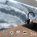 Стеновая панель матовая Фартукофф ФФ-534 300x60x0.1 см ПВХ цвет серо-коричневый/черный/белый