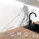 Стеновая панель глянцевая Фартукофф ФФ-536 300x60x0.1 см ПВХ цвет серо-белый