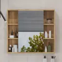 Зеркальный шкафчик в ванную Ruvann Vaus 100 цвет коричневый