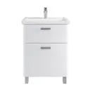 Тумба с раковиной RUVANN WELLEN 60 раковина Фостер 60 в ванную напольная цвет белый