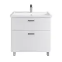 Тумба с раковиной RUVANN WELLEN 80 раковина Фостер 80 в ванную напольная цвет белый