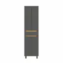 Пенал в ванную Ruvann Nika 50x175.70x31.60 см напольный дуб вотан, графит софт