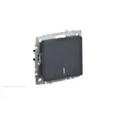 Выключатель проходной встраиваемый Iek Brite BR-V12-1-10-K53 1 клавиша с подсветкой цвет графит