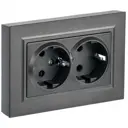 Розетка встраиваемая Iek Brite BR-R24-16-K45-F с заземлением цвет бронза