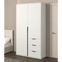 Шкаф распашной Бергамо с 2 дверями 120x220x46.6 см ЛДСП цвет белый