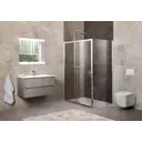 Душевой уголок Belbagno UNIQUE-AH-1-110/125-100-C-Cr прямоугольник 110x100см хромированный профиль эффект стекла прозрачный