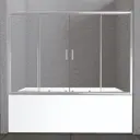 Ширма на ванну BelBagno UNIQUE-VF-2-150/180-140-C-Cr 140x150см
