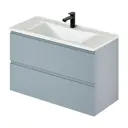 Тумба с раковиной Итана Kate 4657810336551 подвесная 98.70см цвет green wood