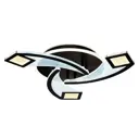 Люстра потолочная светодиодная Ambrella light Fa4477 с пультом управления 20 м² регулируемый белый свет цвет черный
