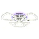 Люстра потолочная светодиодная AMBRELLA LIGHT FA8861 ACRYLICA 23 м² теплый белый свет цвет хром