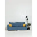 Диван раскладной Cityhd ГонконгПРО 212x90x80 см велюр цвет синий