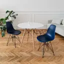Комплект кухонных стульев 4 шт Derstuhl Black 45x82x45 см полипропилен цвет темно-синий