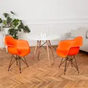 Комплект кухонных стульев 2 шт Derstuhl 330 black 43x82x60 см полипропилен цвет оранжевый