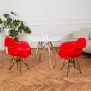 Комплект кухонных стульев 2 шт Derstuhl 330 black 43x82x60 см полипропилен цвет красный
