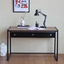 Стол письменный модульный Greenween Rimini 120x75x65 см сталь цвет черный/орех
