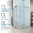 Душевой уголок Gutewetter 3974126837 прямоугольник 120x105см серебро профиль эффект стекла матовый