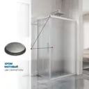Душевой уголок Gutewetter 3195356598 прямоугольник 80x75см серый профиль эффект стекла матовый