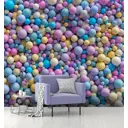 Фотообои флизелиновые Dekor vinil 300x260 см Разноцветные 3d шары