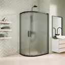 Душевая ширма GuteWetter 3306778875 115x125см 1/4 Круга цвет черный