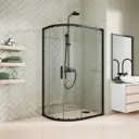 Душевая ширма GuteWetter 2911804039 105x130см 1/4 Круга цвет черный