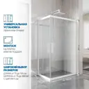 Душевой уголок Gutewetter 4055740763 прямоугольник 95x85см белый профиль эффект стекла прозрачный