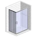 Душевой уголок Gutewetter 1468643062 прямоугольник 110x80см серый профиль эффект стекла матовый