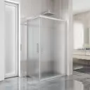 Душевой уголок Gutewetter 2349001095 прямоугольник 110x85см серый профиль эффект стекла матовый