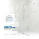 Душевая ширма GuteWetter 1465944047 80 см прямоугольная