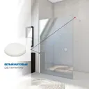 Душевая перегородка Gutewetter 2589621672 61x191см белый профиль