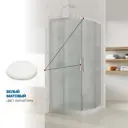 Душевой уголок Gutewetter 1647985817 1/4 круга 85x85см белый профиль эффект стекла матовый