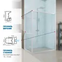 Душевой уголок Gutewetter 1801546588 прямоугольник 110x180см белый профиль эффект стекла прозрачный
