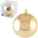 Елочный шар Волшебная страна 00570820 20 см пластик желтый/золотой