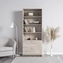 Стеллаж книжный Гуд Лакк Сириус 78.2x190x34.8 см 2 ящика ЛДСП цвет дуб сонома