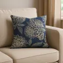 Подушка Цветы 45x45 см цвет синий