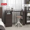 Компьютерный стол Letta Ультра L135452 106.4x76.6x45 см ЛДСП цвет венге