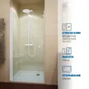 Душевая дверь Gutewetter 3565650619 90см эффект стекла прозрачный распашной