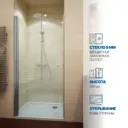 Душевая дверь Gutewetter 2968548467 55см эффект стекла прозрачный распашной