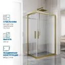 Душевой уголок GUTEWETTER GWMPKB019RC 4698032708139, прямоугольный, 120x105x200 см, прозрачное стекло