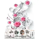 Фотообои флизелиновые Dekor vinil 200x270 см 3D Розы и кольца