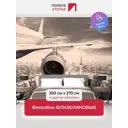 Фотообои флизелиновые Первое ателье 300x300 см Самолет и вид на город с высоты pw78600