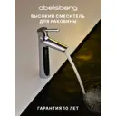 Смеситель для раковины Abelsberg Solida AMF20091CH высокий однорычажный цвет глянцевый хром