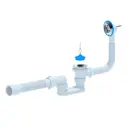 Сифон для ванны Ани пласт D70 мм пробкой белый E055